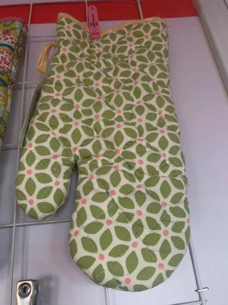 100% Cotton Machine Washable Printed Oven Mitts And Pot holder