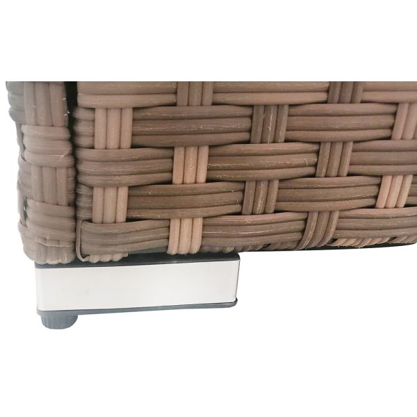 Set of 4 Wide Rattan Metal Frames Hot Sale Garden Furniture Set with Storage Table