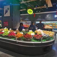 Carnicero Meat Counter, refrigerador de la conservación en cámara frigorífica de la exhibición de la carne del supermercado de la longitud de 1250m m