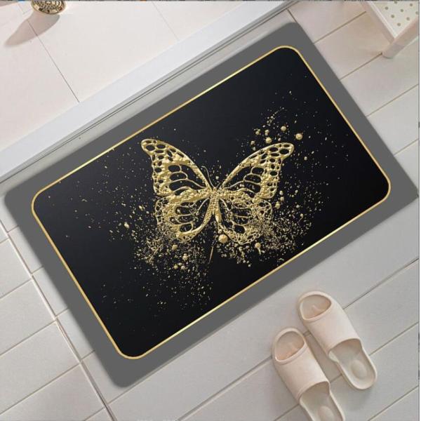 La salle de bain rectangulaire tapis étanche lumière luxe Diatom boue absorbant tapis