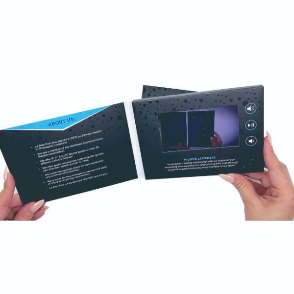 Corporate LCD Video Brochure HD Screen Custom Video Booklet For Company Introduction