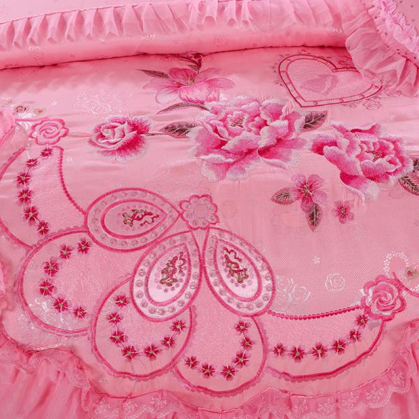 Set de ropa de cama de lujo de boda 100% algodón 200TC Sillón de cama Sillón de cama anti tirón