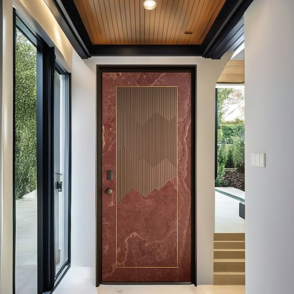 Steel Main Entrance Door Modern Luxury Front Door Burglar Proof For Villa