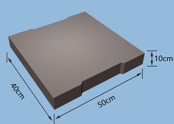 Concrete Paver Plastic Cement Molds 50 * 40 * 10cm Bending Resistance Long Service Life