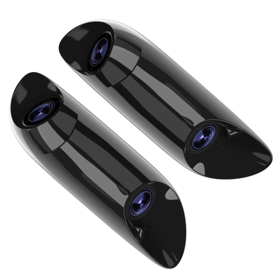 6 Inch Touch Screen Dual Lens Side View Mirror Camera System Digital Electronic Monitor Without AI BSD Voice Warning for Vehicles
