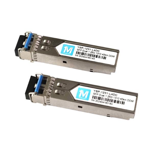 1.25G Duplex 40km 1310nm LC Connector DDM 1000BASE SMF Fiber Optic Module Pluggable SFP Transceiver for Data Transmission