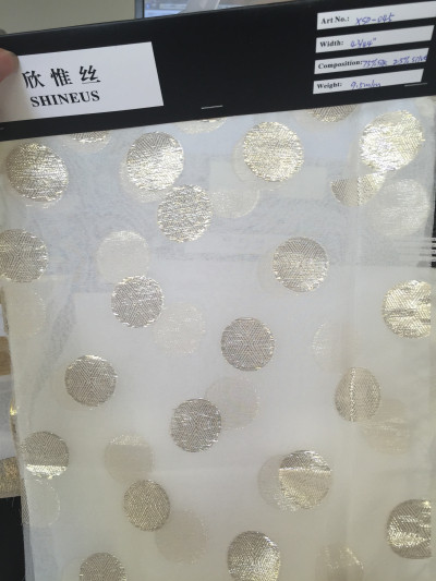 silk/metallic clipped jacquard