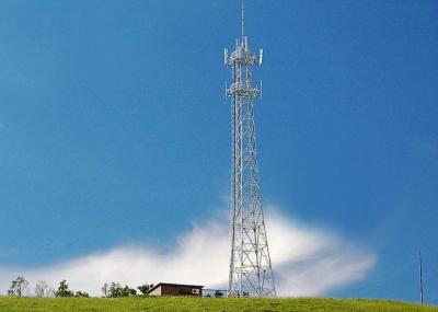 Telecom 40 Meter Wireless Cell Tower , 4 Angle Steel Iron Self Supporting Lattice Mobile Telecom Tower