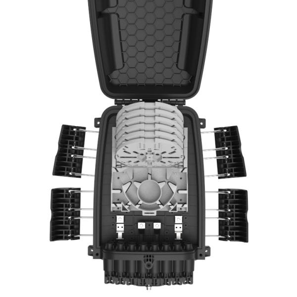 Pre-connectorized Optical Fiber Distribution Box GFS-16Q-3IP68 144F 378*255*116mm 16 household aerial/wall/pole -mounted