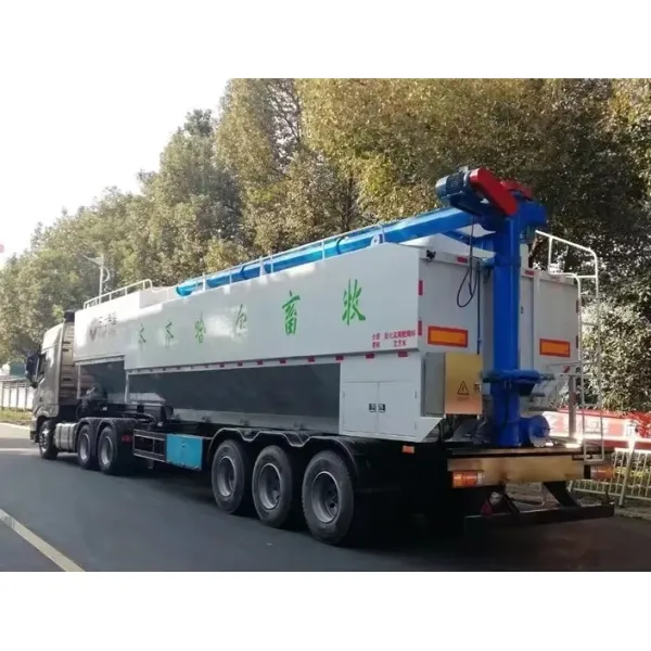 Premium Hydraulic Discharge Feed Semi-Trailer for Bulk Transport