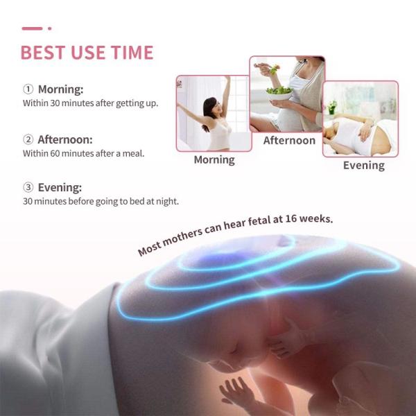 ABS Ultrasonic Home Pregnancy Doppler Baby Heartbeat Pocket Fetal Doppler