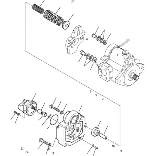 Собрание 840140003 гидронасосов для экскаваторов PC30-7 PC30