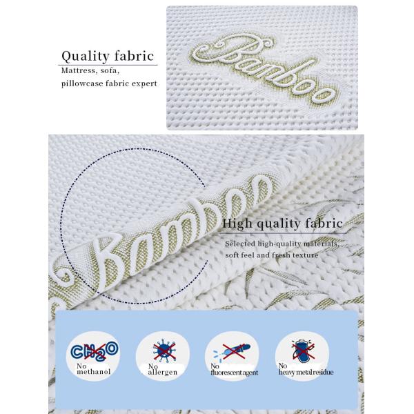 Double Jacquard Bamboo Fiber Fabric Yarn Dyed Polyester Latex Pillow Mattress Fabric