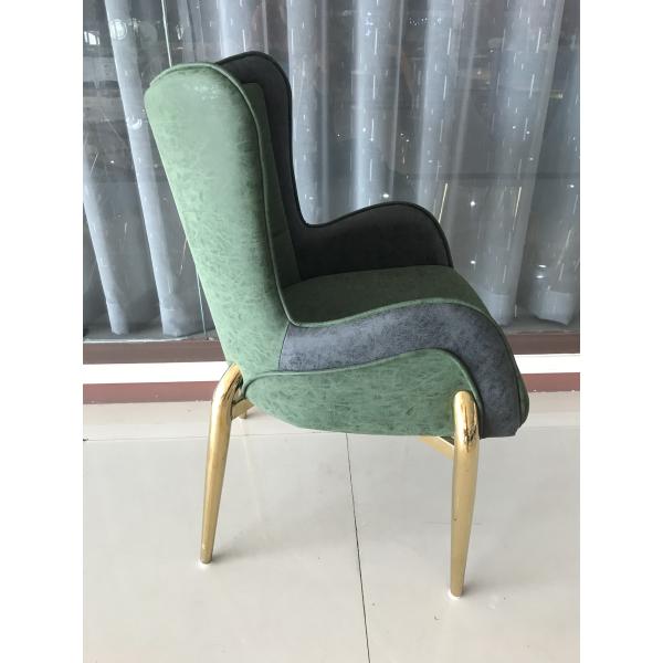 Modern 47cm 56cm Armrest Faux Leather Dining Chairs