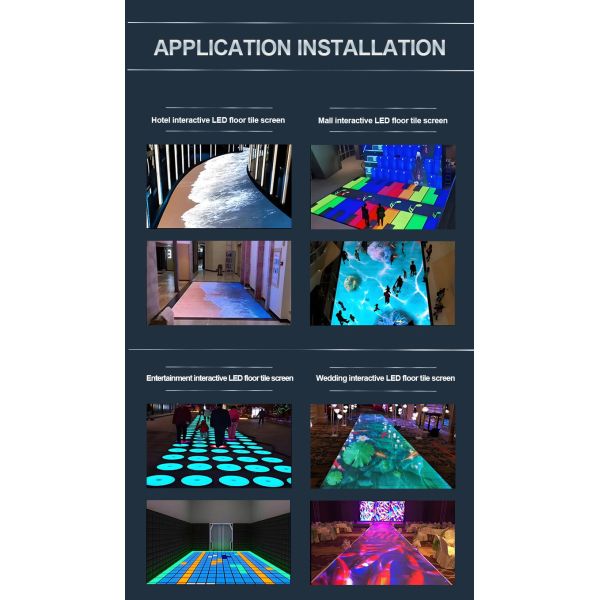 Customized Led Interactive Floor Screen Waterproof Interactive Screen Led Stage Floor Screen