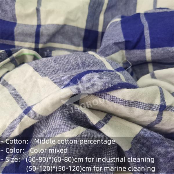 All-purpose Promotional Oil Absorption No Stains Clean Rags Wiping Material Cutting cotton sheeting rags