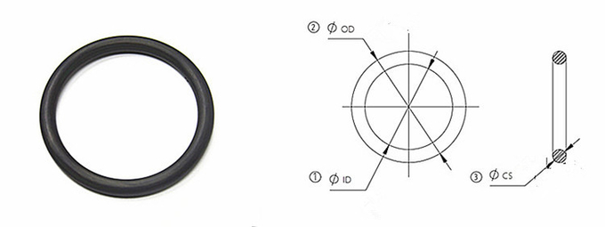 Метрический коричневый механический резиновый уплотнитель FPM O Ring