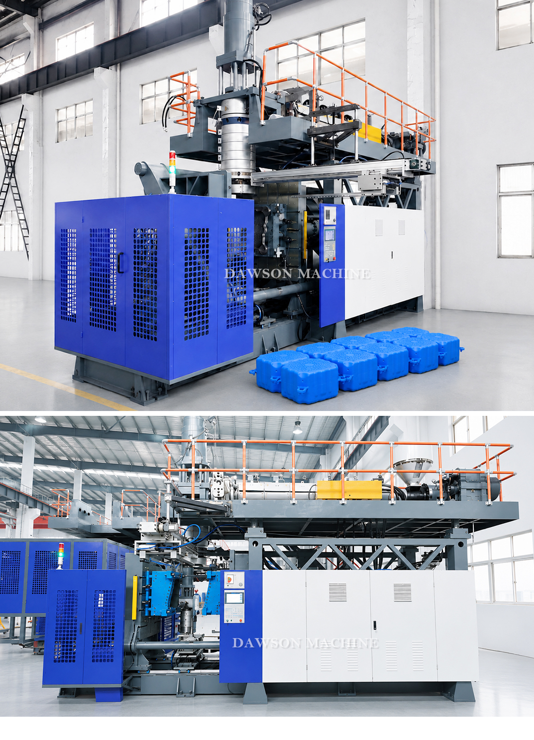 Automatic HDPE Extrusion Blow Molding Machine for Floating Cube Production with 200 kg/h Output
