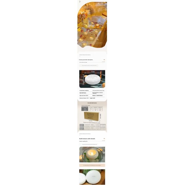 Battery Operated Fake Floating Candle 3 Inch Water Activated LED Floating Tea Lights