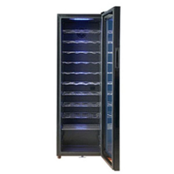 Freestanding Kitchen Wine Cooler Wine Refrigerator With Wooden Frame Cabinet