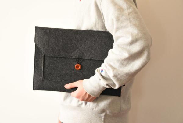 Tablet Sleeve Case Felt Laptop Bag With Zip Pocket Handbag For IPad Pro 12.9''