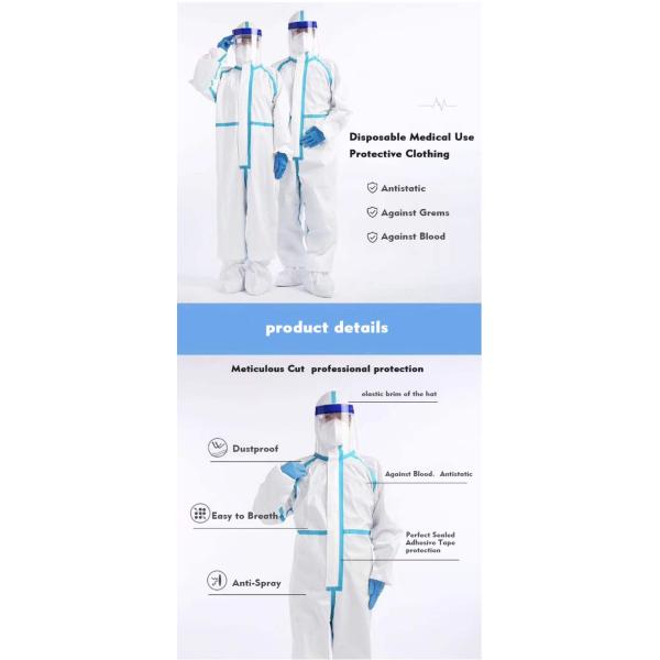 Disposable Medical Personal Protective clothing Equipment Protective Suits