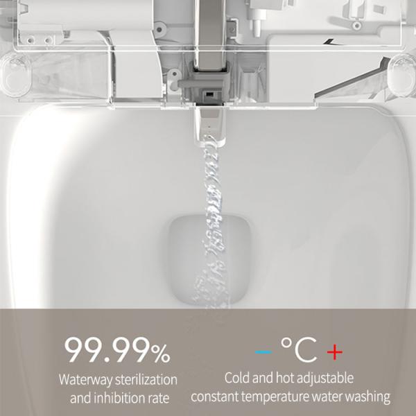 Elongated Bowl Smart Toilet Equipped With Siphon Jet Flushing Method