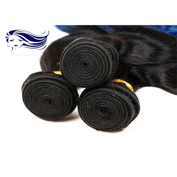 Пачки Weave волос Peruvian волос 100 цвета Ombre объемной волны голубые