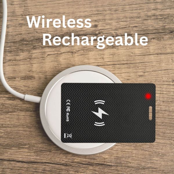 MFI Rechargeable Mini Wireless Charging card Air Tag Gps Tracker Card With NFC