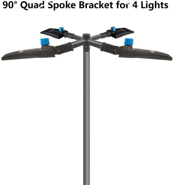 Анродизированные 180-градусные двустворчатые кронштейновые монтажные аксессуары для светодиодного освещения парковочных площадок