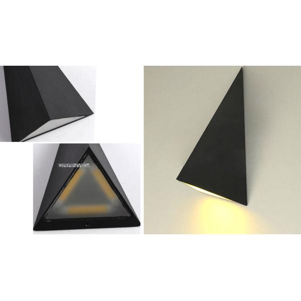 Triangle Up Down Lights Outdoor LED , Black Outdoor Wall Sconce Surface Mounted