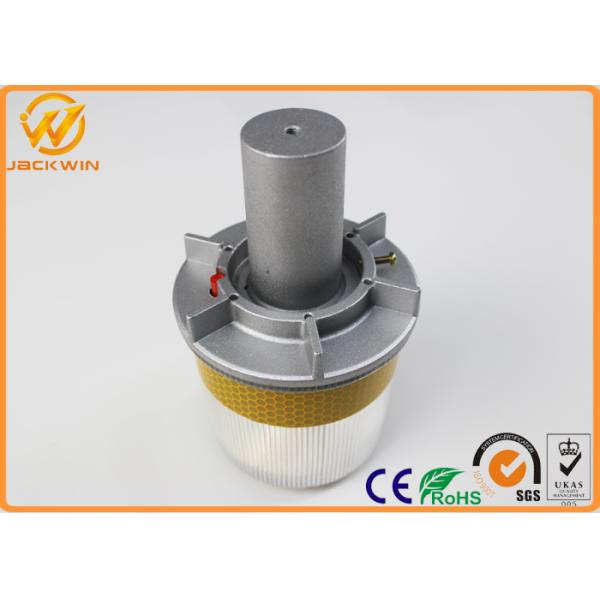 Aluminum Safety Solar Led Flashing Warning Lights White / Yellow / Red / Blue