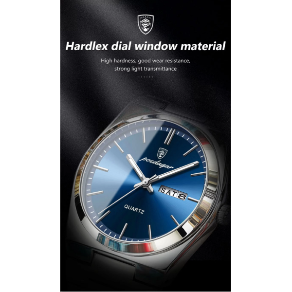 Waterproof Men's Business Quartz Watch with Luminous Hands | Stainless Steel Bracelet - SHX China Manufacturer
