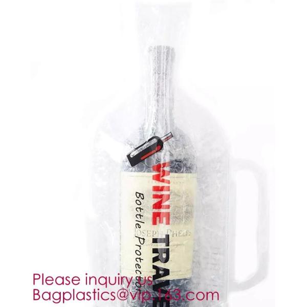 Bottle Protector Bubble Travel Bag,Travel Trip Bag With Bubble Inside And Double ks,Sleeve Travel Bag - Inner Skin