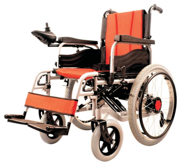 250W Electric lightweight folding power wheelchair 6km/h ISO With Brushed Motor