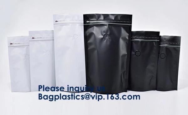 Customized Printing Coffee Bean Bag Aluminum Foil Side Gusset Quad Seal Packaging Coffee Bag With Valve