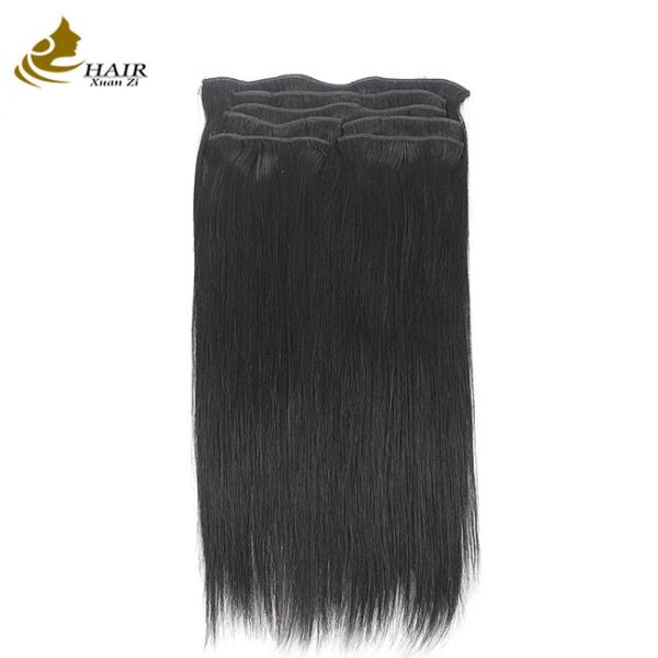 Cabelo Longo Direito Brasileiro Tecido Preto Auburn Cabelos Humanos em Pacotes