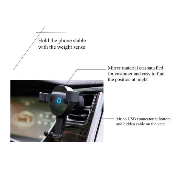 Windshield Wireless Car Air Vent Cell Phone Charging Holder