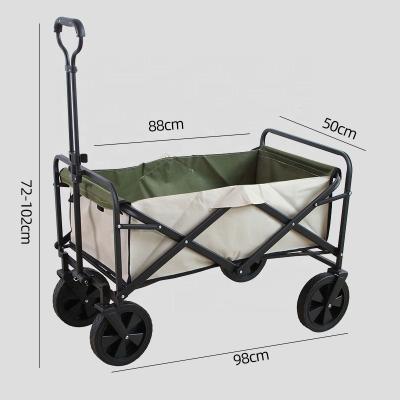 Lightweight Folding Wagon Cart 150L Capacity 100kg Load Steel Frame
