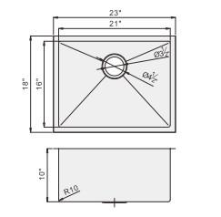 Household Undermount Stainless Steel Kitchen Sink With  EVA Sound Deadening Pads