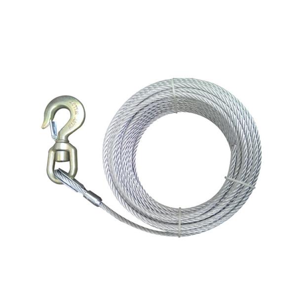 Élingue en câble d'acier pressé à haute efficacité pour la construction 7x19 avec crochets