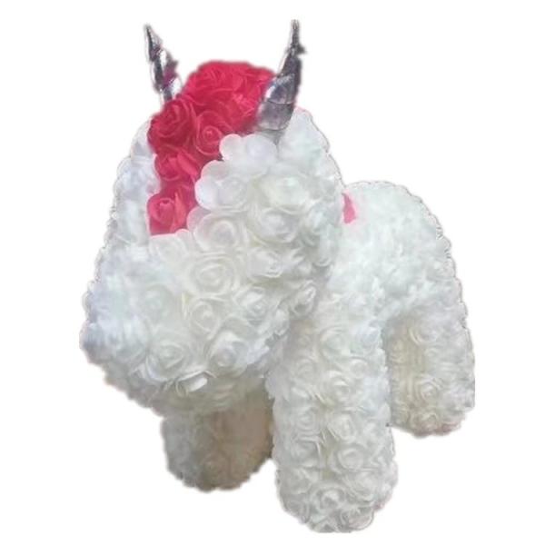 Artificial Rose gift Foam Rose Unicorn Doll  Valantines day gift