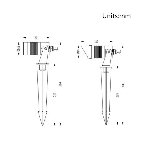 IP65 diodo emissor de luz Spike Light 5W para a iluminação arquitetónica exterior da paisagem do jardim