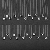 Jeux de mode minimalistes 925 Sterling Silver Simple Collier 26 Lettres Alphabétiques Colliers Pour Femmes