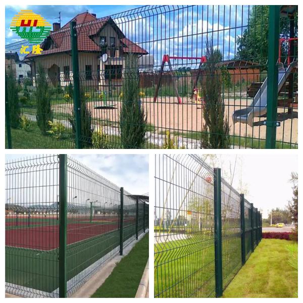 Ограждение из оцинкованной проволоки 50*150 3D с изогнутой сеткой