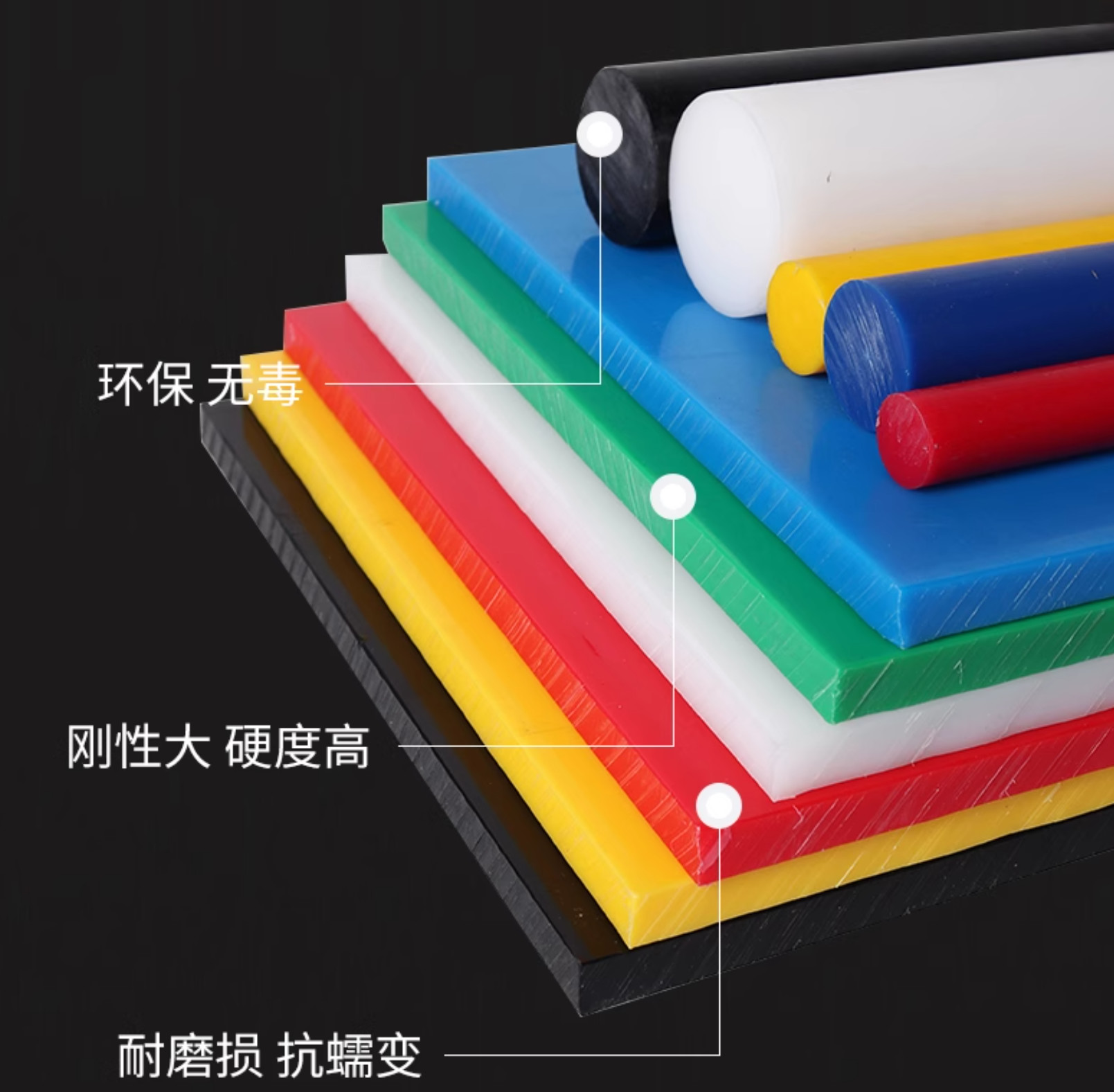 Durable Colored Plastic Sheet with Scratch Resistance, UV Resistance, and Food Grade Quality for Industrial Use