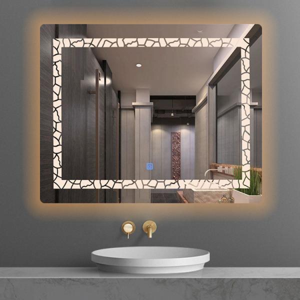Wall Mount LED Bathroom Mirrors With Aluminium Frame / Touch sensor