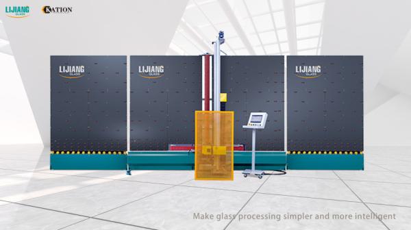 Smart Insulating Glass Machine Vertical Four Axis Low E Glass Edge Deleting Machine