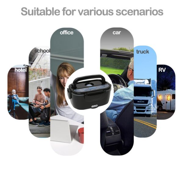 Durable Hassle-Free Portable Food Warmer 304 Stainless Steel Food 1.5L Heating Electric Lunch Box For Office