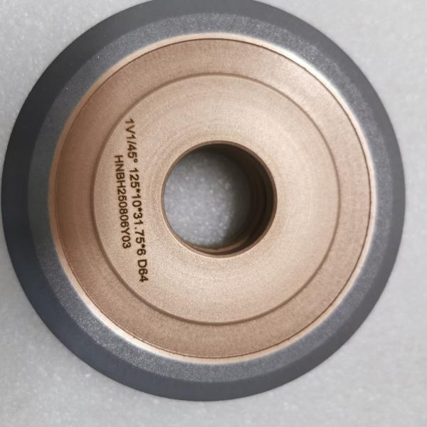 Resin And Metal Hybrid Bond  Diamond Grinding Wheel 1V1/45° 125*10*31.75*6 Mm D64